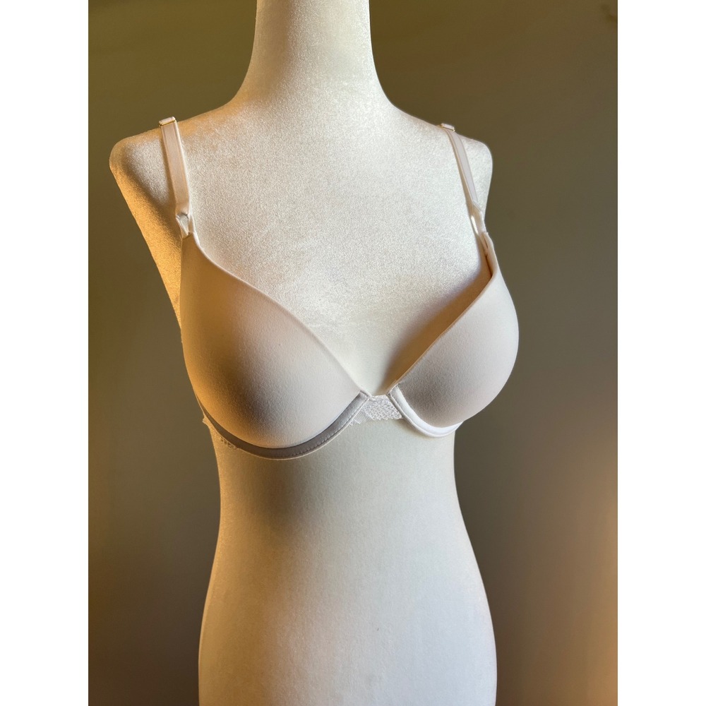 Soma Embraceable Enchanting Lace Push Up Bra White 34C J-Hook Racerback 112201